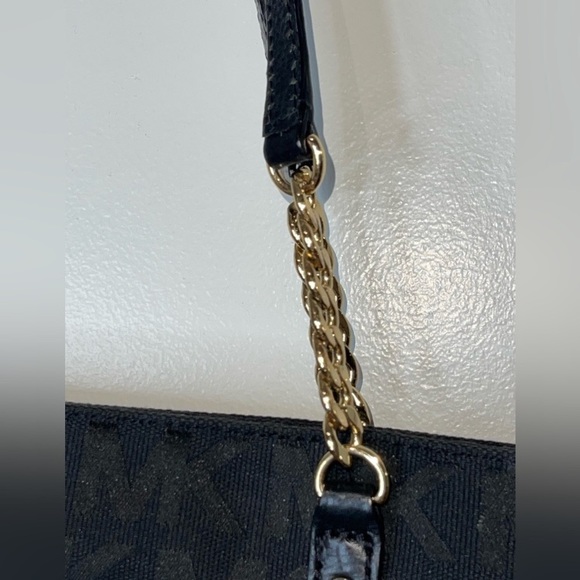 Michael Kors Jet Set Front Pocket Chain Canvas Tote EXCELLENT CONDITION - Picture 6 of 11